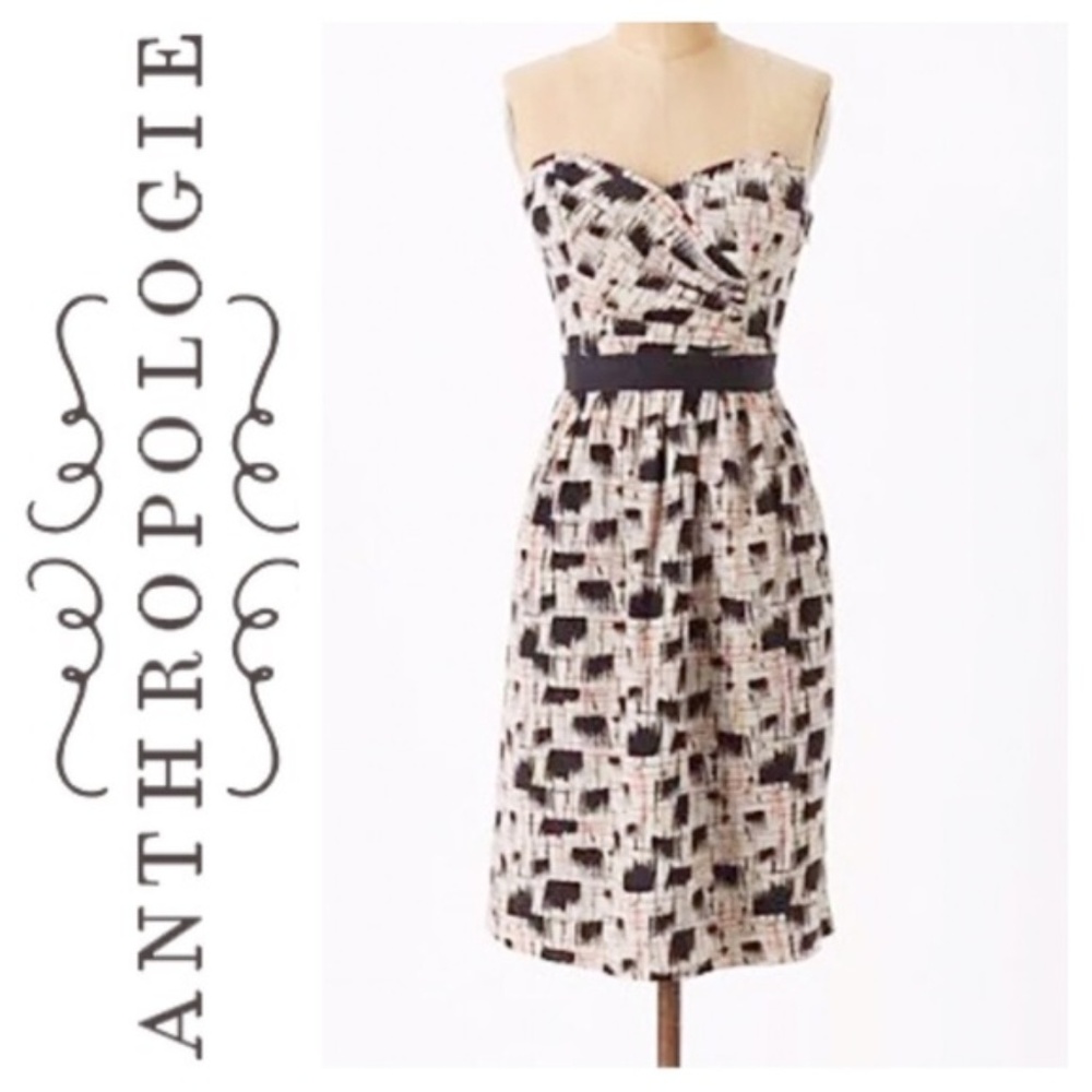 Anthropologie Burlapp Strapless Dress
